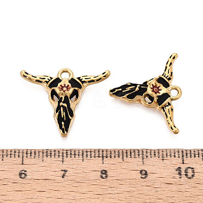 304 Stainless Steel Enamel Pendants STAS-N124-09C-G-1