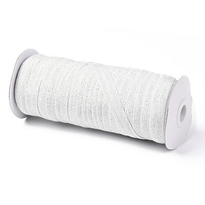 Gold and Silver Sparkle Elastic Side Nylon Ribbon NWIR-O010-01B-1
