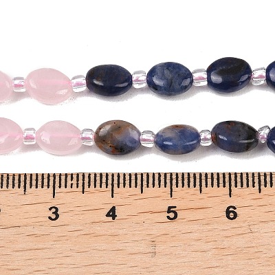 Natural Yellow Aventurine & Red Jasper & Rose Quartz & Sodalit & Green Aventurine Beads Strands G-Z135-A01-1