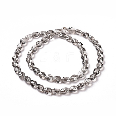 Transparent Electroplate Glass Beads Strands GLAA-C025-02J-1