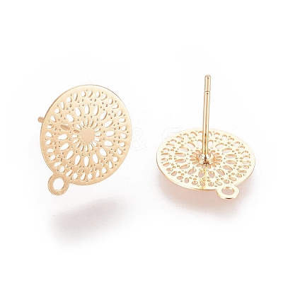 Brass Stud Earring Findings X-KK-S345-260G-1