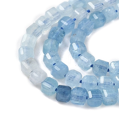 Natural Aquamarine Gradient Color Beads Strands G-G271-F01-3x3mm-1