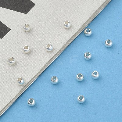 Rack Plating Brass Round Spacer Beads X1-KK-I601-3mm-S-RS-1