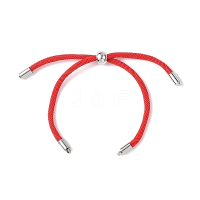 Nylon Round Cord Slider Bracelet Making AJEW-JB01461-01-1