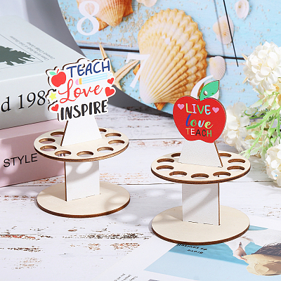 Unfinished Wood Pendant Decorations AJEW-WH0472-29A-1