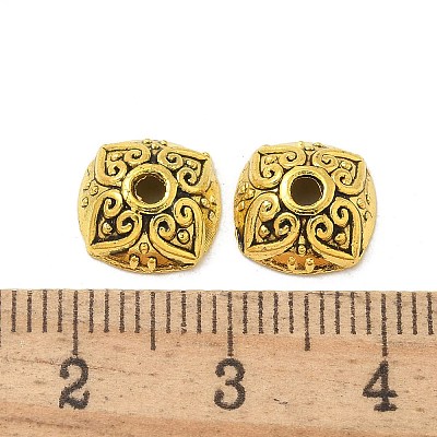 Tibetan Style Alloy Bead Caps TIBE-P003-71AG-1