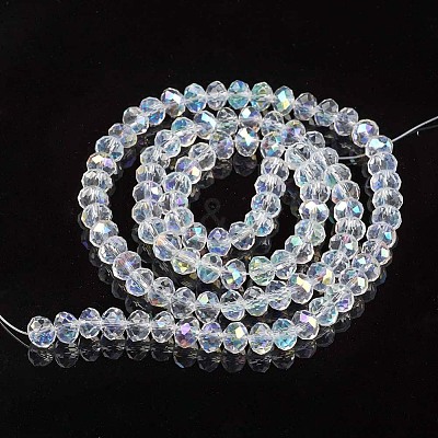 Electroplate Glass Beads Strands EGLA-A044-T6mm-L19-1