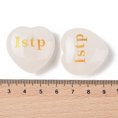 Natural Quartz Crystal Heart Engraving MBTI Figurines Statues for Home Office Desk Decorations G-K353-05E-1