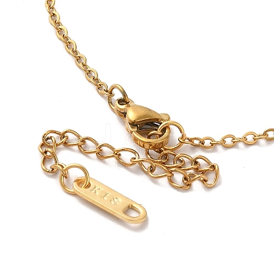 304 Stainless Steel Pandant Necklace for Men Women NJEW-O126-02G-01-1