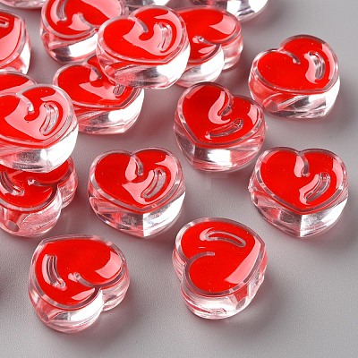 Transparent Enamel Acrylic Beads TACR-S155-004-1