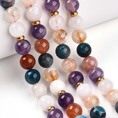 Natural Mixed Stone Beads Strands G-T140-8mm-15-1