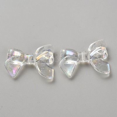 UV Plating Iridescent Transparent AB Color Plated Acrylic Beads TACR-WH0029-01H-1