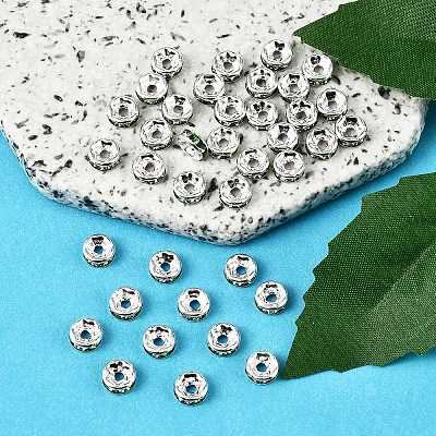 Brass Grade A Rhinestone Spacer Beads RB-A014-Z6mm-07S-1