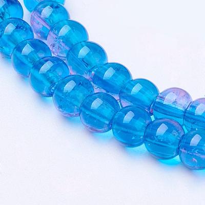 Spray Painted Crackle Glass Beads Strands CCG-Q001-4mm-19-1