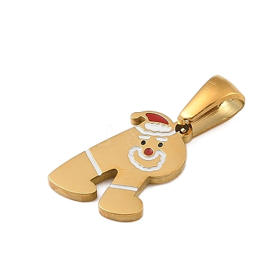 Christmas Theme 304 Stainless Steel Pendants STAS-R007-01K-G-1