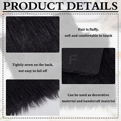 Faux Rabbit Fur Polyester Fabric DIY-WH0504-258G-1