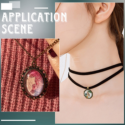 20Pcs 10 Styles Tibetan Style Zinc Alloy Pendant Cabochon Settings TIBEP-SC0003-50-1
