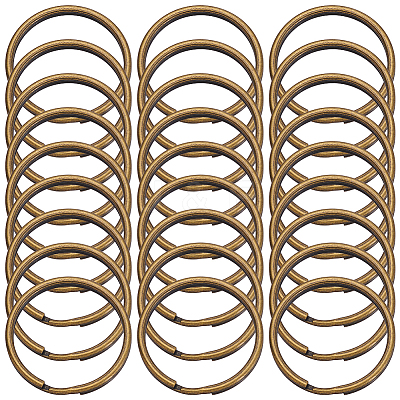 50Pcs Iron Keychain Clasps FIND-SP0005-56AB-1