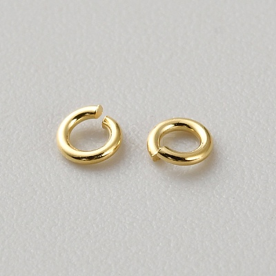 Rhodium Plated 925 Sterling Silver Open Jump Rings FIND-WH0520-001G-1