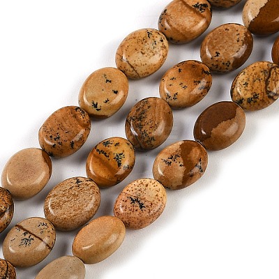 Natural Picture Jasper Beads Strands G-M420-D14-01-1