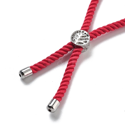 Twisted Nylon Cord Silder Bracelets DIY-B066-03P-21-1