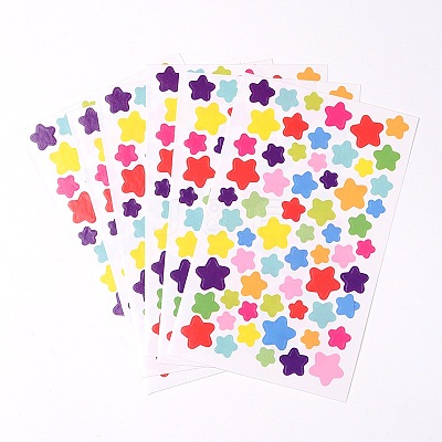 Star Pattern DIY Paper Picture Stickers AJEW-L053-03-1
