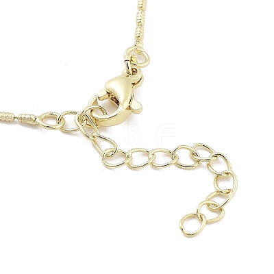 Brass Micro Pave Clear Cubic Zirconia Pendant Necklaces NJEW-B101-01G-02-1