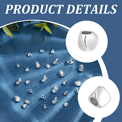 40Pcs 2 Styles Brass Bead KK-NB0003-47S-1