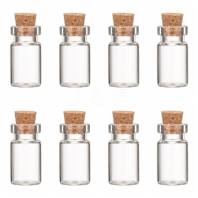 Glass Wishing Bottle Bead Containers CON-Q014-1