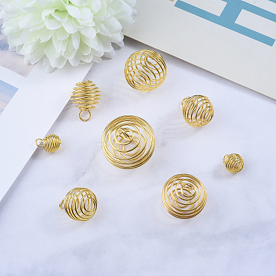 40Pcs 4 Sizes Iron Wire Pendants IFIN-CJ0001-40G-1