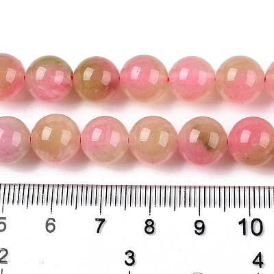 Dyed Natural White Jade Beads Strands G-T138-10mm-210-30-1
