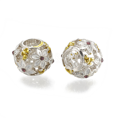 Alloy Enamel European Beads PALLOY-T048-28P-1