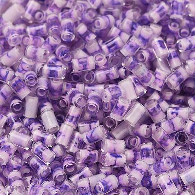 Two Tone Inside Colours Transparent Glass Seed Beads SEED-C004-05J-1