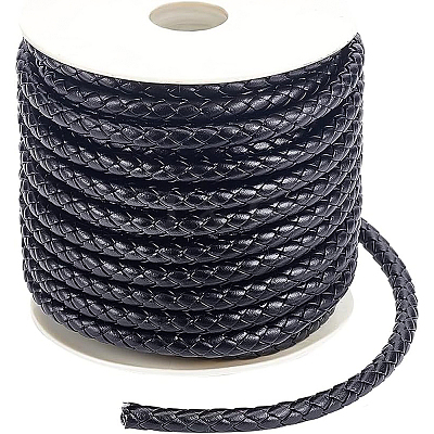 PU Imitation Leather Braided Cord WL-WH0003-14A-1