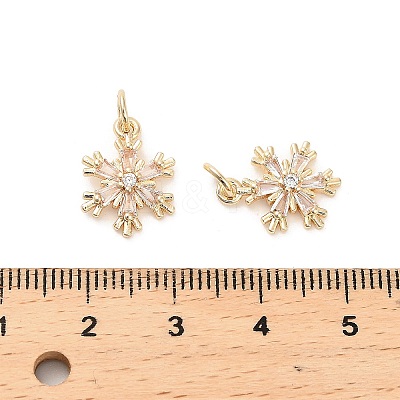 Brass Micro Pave Cubic Zirconia Pendants KK-B133-05G-01-1
