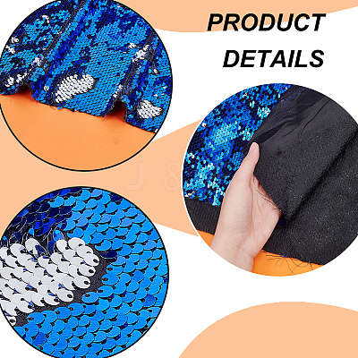 PET Reversible Sequin Fabric DIY-WH0320-66A-1