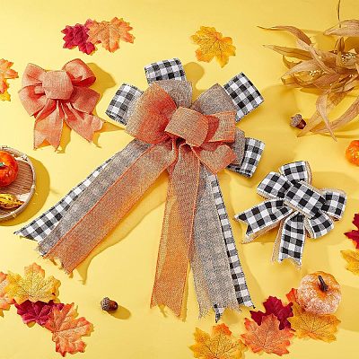 5Pcs 3 Style Ployester Bowknot Display Decoration DIY-CA0004-36-1