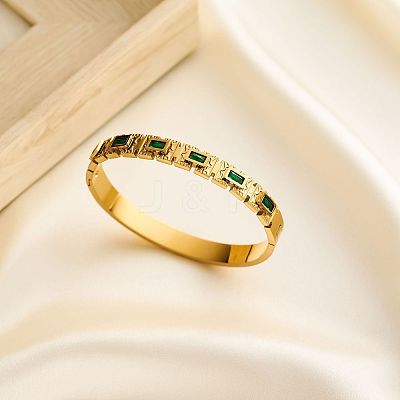 304 Stainless Steel Micro Pave Cubic Zirconia Bangles FS-WGAAFE2-01-1