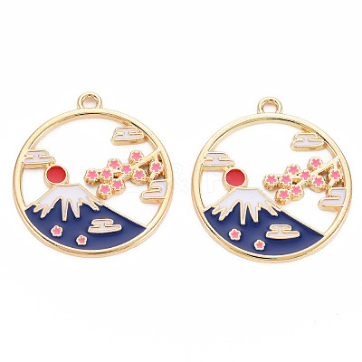 Alloy Enamel Pendants X-ENAM-S126-112-NR-1