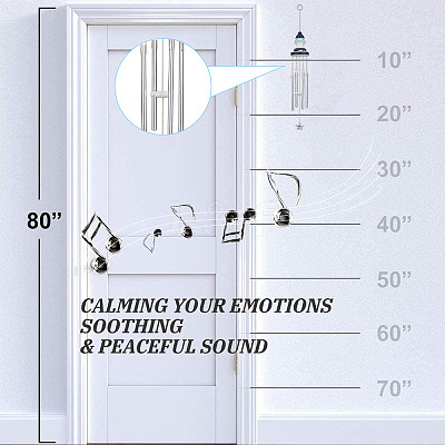 Aluminum Wind Chimes HJEW-WH0042-34-1