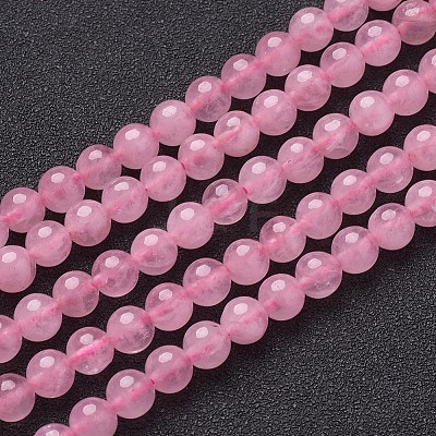 Natural Rose Quartz Beads Strands GSR6mmC034-1