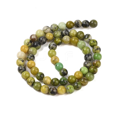 Natural Serpentine Beads Strands G-G829-06-6mm-1