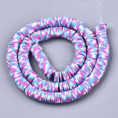 Handmade Polymer Clay Beads Strands CLAY-R091-8mm-01-1