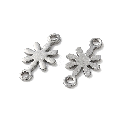 304 Stainless Steel Flower Connector Charms STAS-S172-04P-1