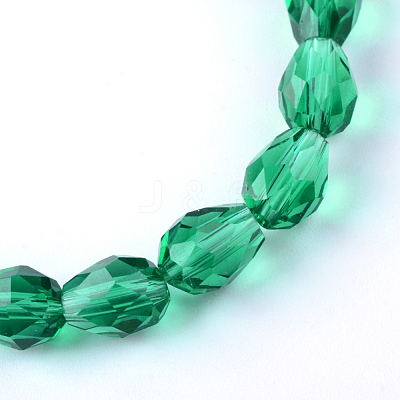 Transparent Glass Bead Strands X-GLAA-R024-6x8mm-10-1