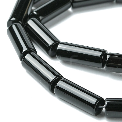 Natural Black Onyx Beads Strands X-G134-1