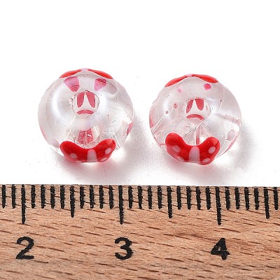Transparent Glass Hand Painted Beads SEED-M011-04A-04-1