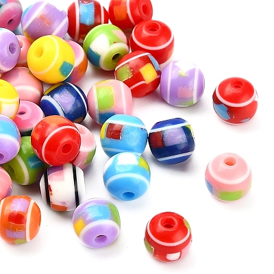 50Pcs Resin Beads RESI-YW0001-16-1