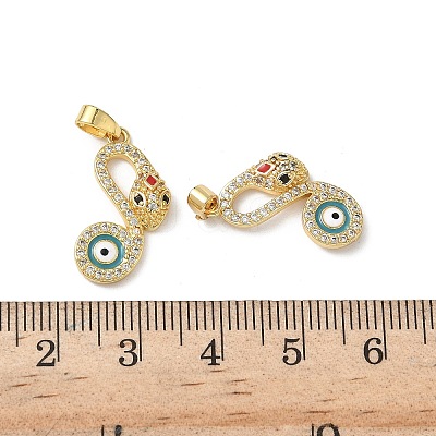 Brass Micro Pave Cubic Zirconia Pendants KK-I371-08G-1