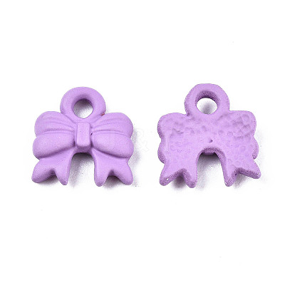 Spray Painted Alloy Charms PALLOY-T075-122B-RS-1